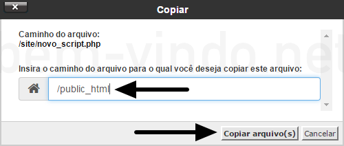 Criar, mover, copiar e apagar aquivos